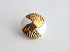 French vintage white/gold button