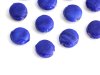 vintage french blue oval beads 8/lot