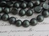 vintage dark green souffle beads 25/lot