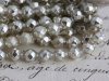 vintage silver facet cut souffle beads