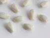 French vintage ivory facet cut oval beads 12/lot