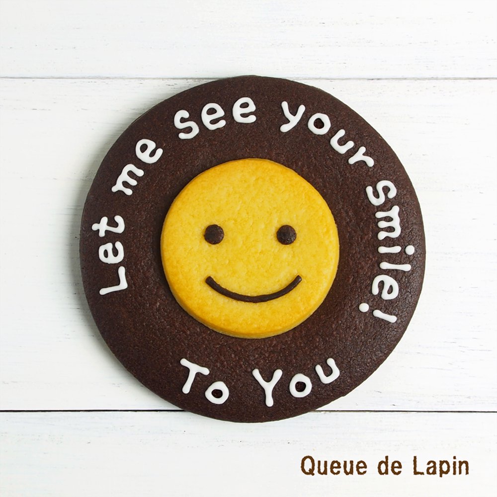 ニコちゃんメッセージクッキー | ハッピーなイベントギフト - オーダーメイドのカラフルクッキー　Queue de Lapin（クー・ド・ラパン）