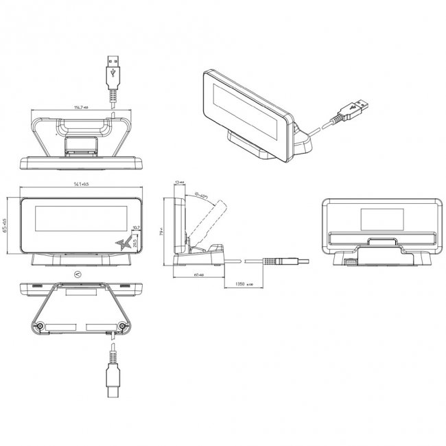 スター精密 mCollection mPOP対応カスタマーディスプレイ SCD222U BLK USB接続 ピアノブラック - C.I.O. 本店