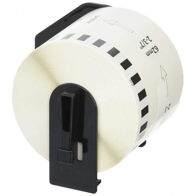 ブラザー 感熱式ラベルテープ 長尺紙テープ DKテープ DK-2205 ホワイト 幅62mm 30.48m巻 24巻セットの画像