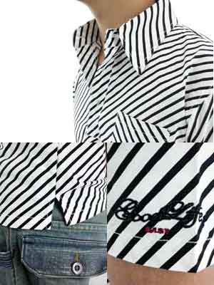 【SALE】グッドライフ プルオーバー ストライプシャツ ブラック/ホワイトの画像