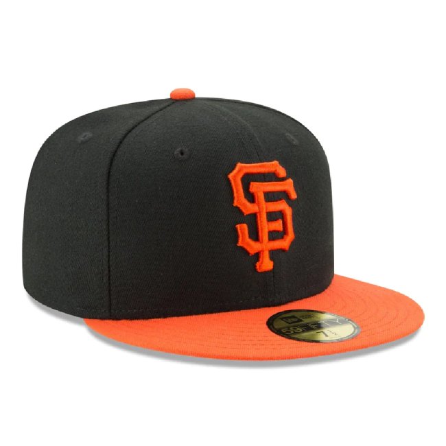 ニューエラ 59FIFTY MLBオンフィールド サンフランシスコ・ジャイアンツ オルタネイト ブラック オレンジ 1個 の画像