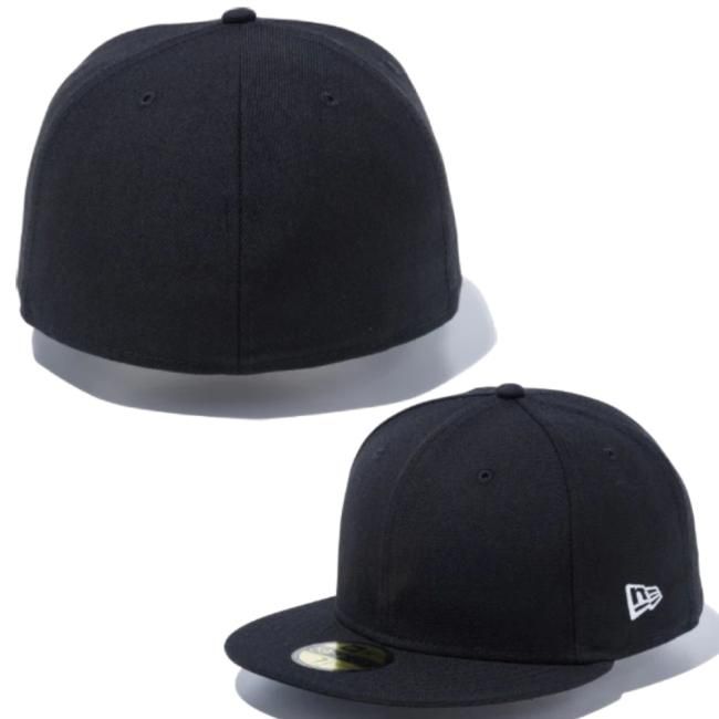ニューエラ 59FIFTY ベーシック ブラック ホワイトフラッグ
