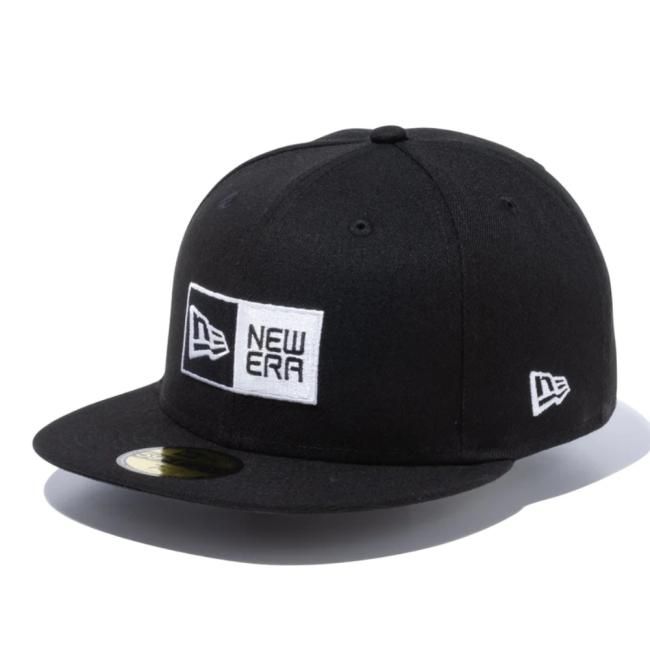 ニューエラ 59FIFTY ボックスロゴ ブラック ホワイト 1個 ニューエラ 59FIFTY ボックスロゴ ブラック ホワイト 1個
