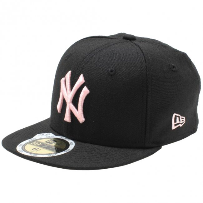 ニューエラ 5950キッズキャップ ピンク ロゴ ニューヨークヤンキース ブラック ピンク C I O 本店