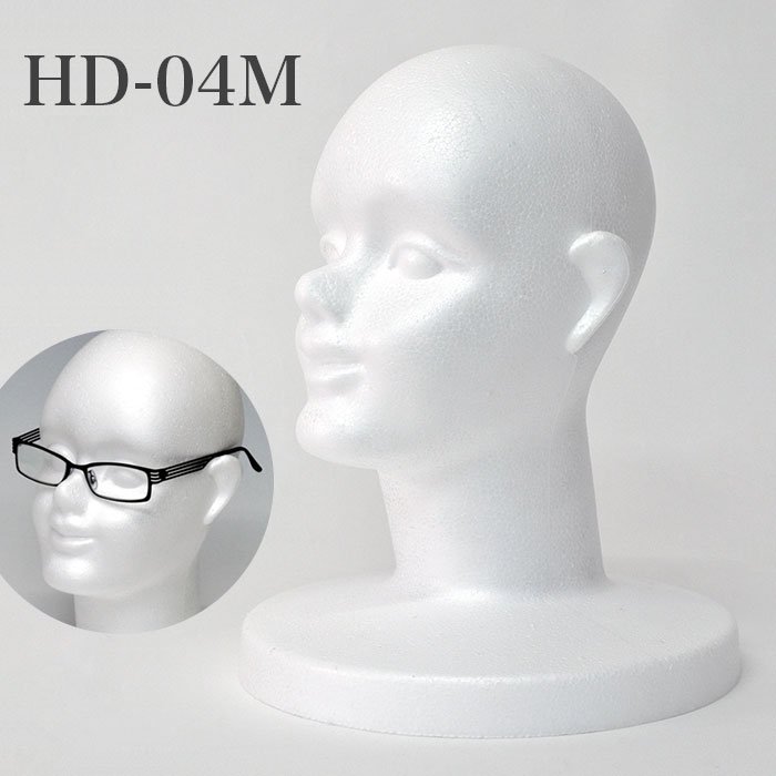 マネキンヘッド HD-04M-WH | マネキン・トルソーの通信販売 | ディスプラン