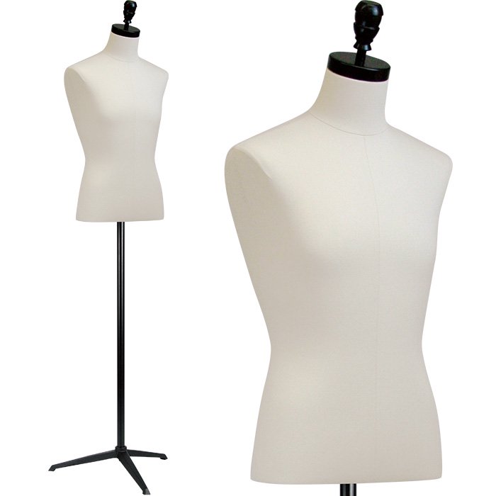 メンズマネキン 腕なし カツラギ布張り デュアルシステム [SG7022A-1KA] | マネキン・トルソーの通信販売 | ディスプラン