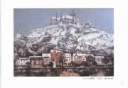 斎藤政一『矢田寺あじさいと地蔵』 一枚の繪 水彩画 絵画 美術 芸術