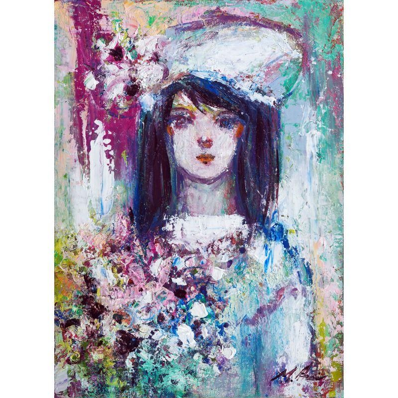 荒井美智代 「花時間」 油彩4号 - 一枚の繪オンラインショップ