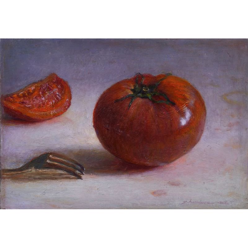 河原 裕 「トマト」 油彩ＳＭ - 一枚の繪オンラインショップ