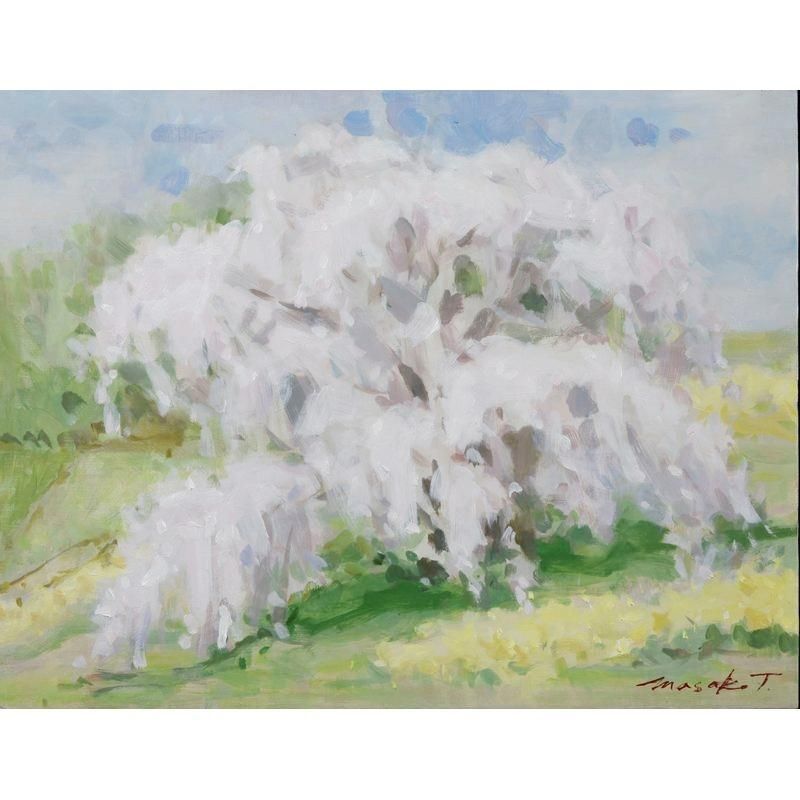 田所雅子 「三春の滝桜」 油彩6号 - 一枚の繪オンラインショップ