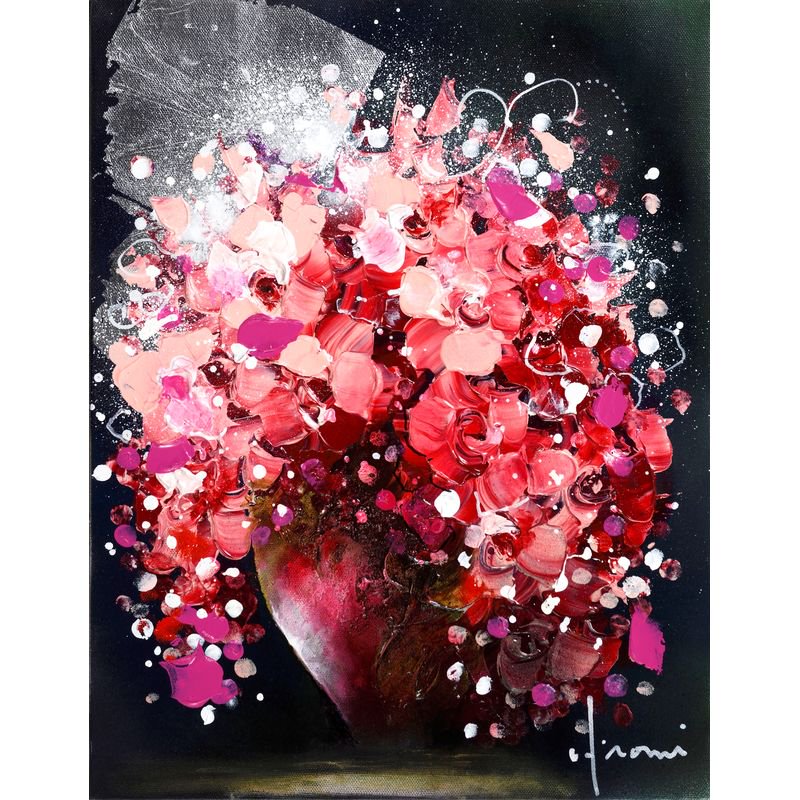 立川広己 「ピンクのバラ」 油彩６号 - 一枚の繪オンラインショップ