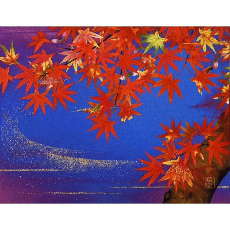 仲林敏次 「秋彩」 日本画6号 - 一枚の繪オンラインショップ