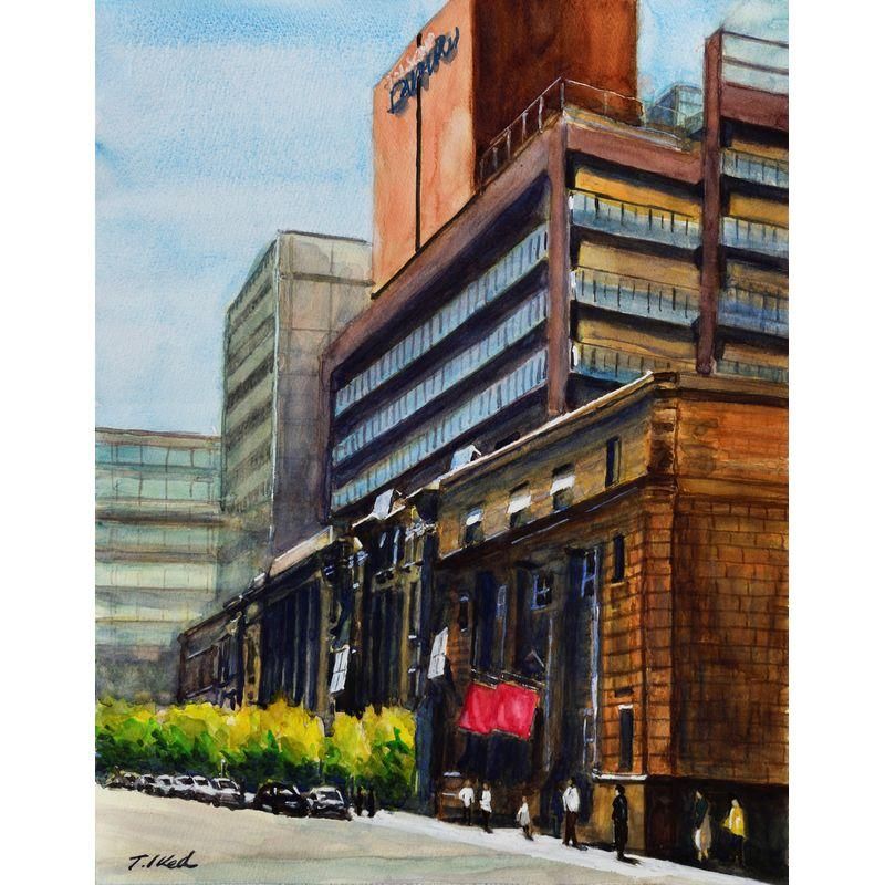 池田隆司 「港町神戸」 水彩6号大（40×31cm） 額付き - 一枚の