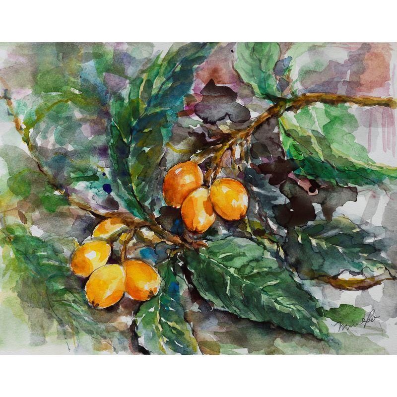 鈴木のサインがある小魚と野菜の油絵です。味のある絵です sddefault.jpg