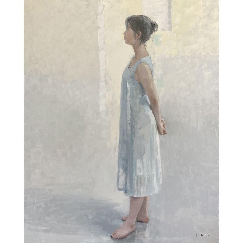 山本佳子 「上を向いて」 油彩100号 額付き - 一枚の繪オンラインショップ