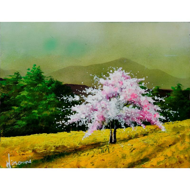 立川広己 「春の香り（北上風景）」 油彩６号 - 一枚の繪オンライン 