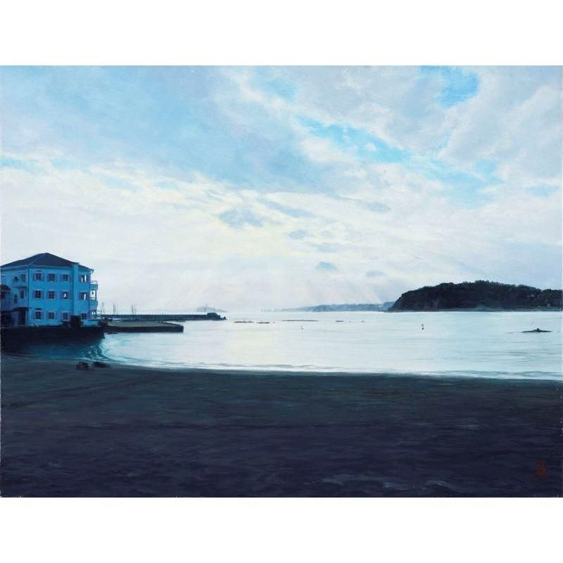 大和修治 『小さな港風景』 油彩画 - 北海道画廊