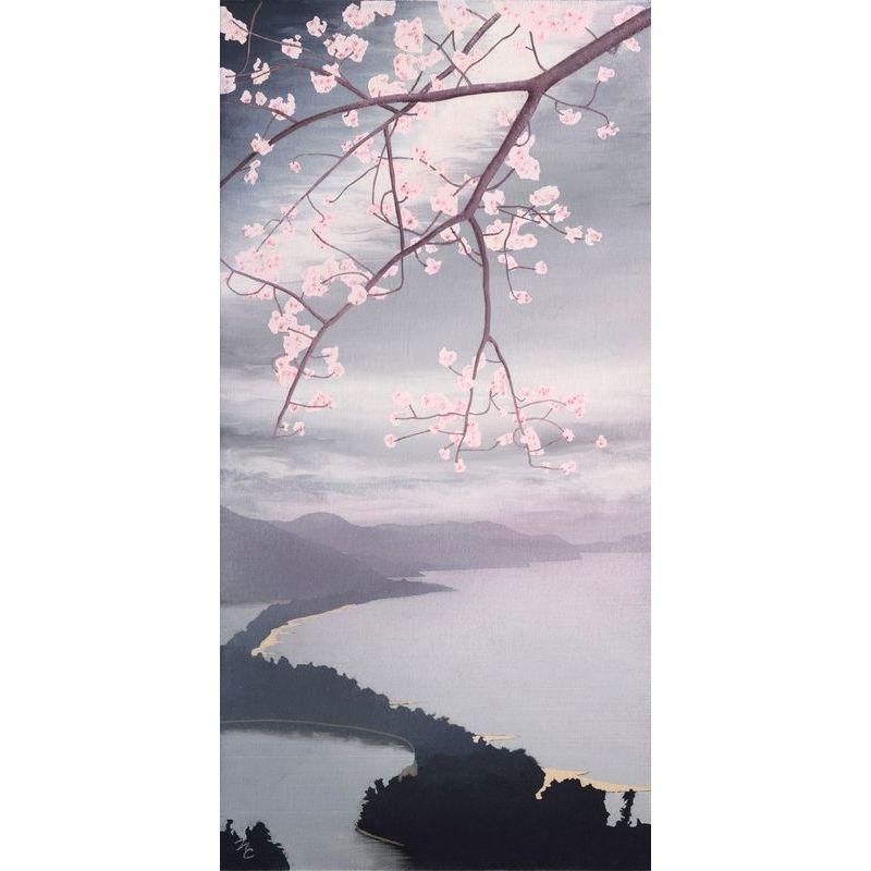 絵画 鎮西直秀「瑞彩 三保の松原旭日」風景画 額絵 ジクレー版画