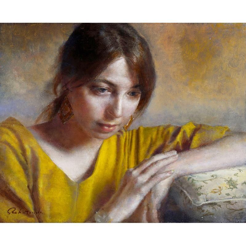 六反田英一 「刻」 油彩3号 - 一枚の繪オンラインショップ