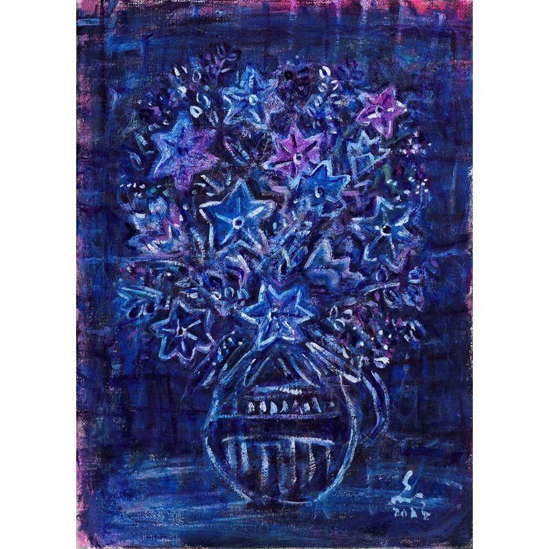 通販でクリスマス 盛本学史 「雪の華」 油彩4号 - 一枚の繪オンラインショップ 絵画