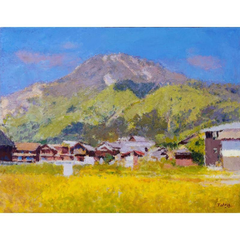 梅村 徹 「菜の花咲く伊吹山」 油彩6号 - 一枚の繪オンラインショップ