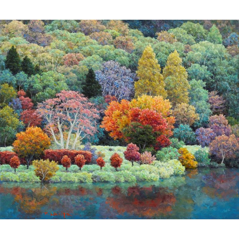 成田禎介 「紅葉」 油彩８号 - 一枚の繪オンラインショップ