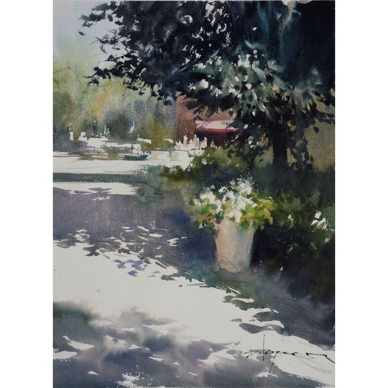 日本画水彩画⑤ Eng sub] ONOMICHI | Japanese Landscape Painting demo