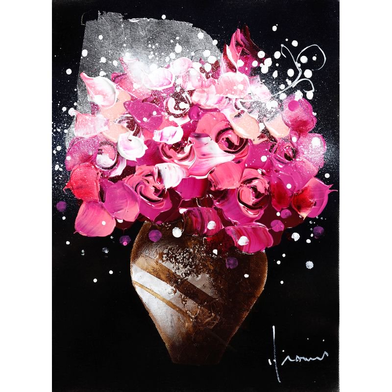 立川広己 「ピンクのバラ」 油彩４号 - 一枚の繪オンラインショップ