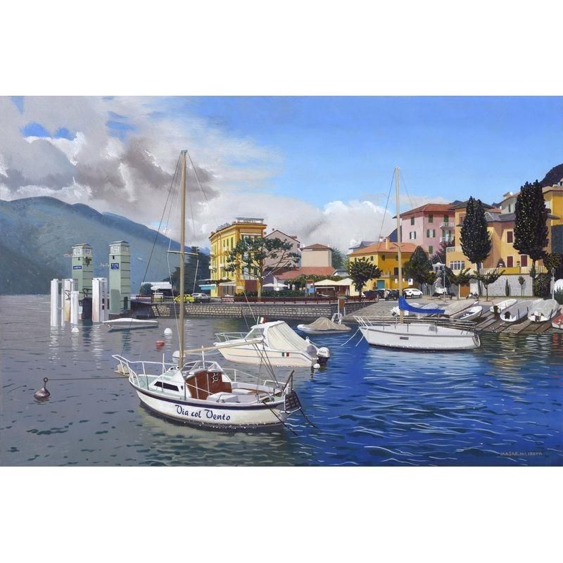 池田誠史 「コモ湖畔」 油彩P6号 - 一枚の繪オンラインショップ