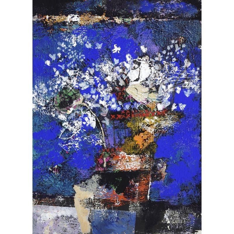伊藤久美子 「青い時」 油彩4号 - 一枚の繪オンラインショップ