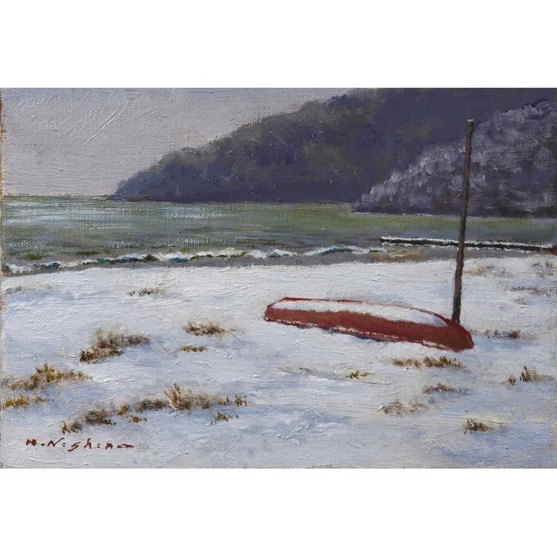 ◼️SALE9月末迄　秋光作　里山風景画　日本画　色紙 ◼️SALE9月末迄 秋光作 里山風景画 日本画 色紙