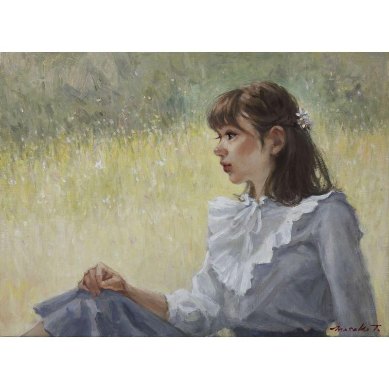 田所雅子 「草の薫り」 油彩P8号 - 一枚の繪オンラインショップ