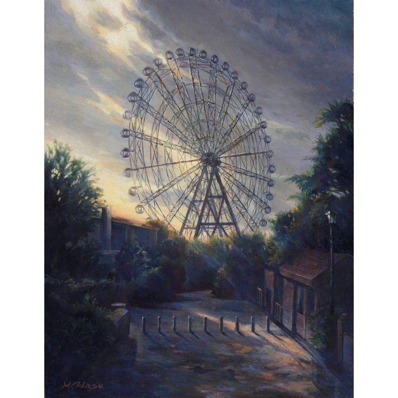 井上念 風景画３枚 Utagawa Hiroshige 'The Great Lantern at Thunder Gate' 'One