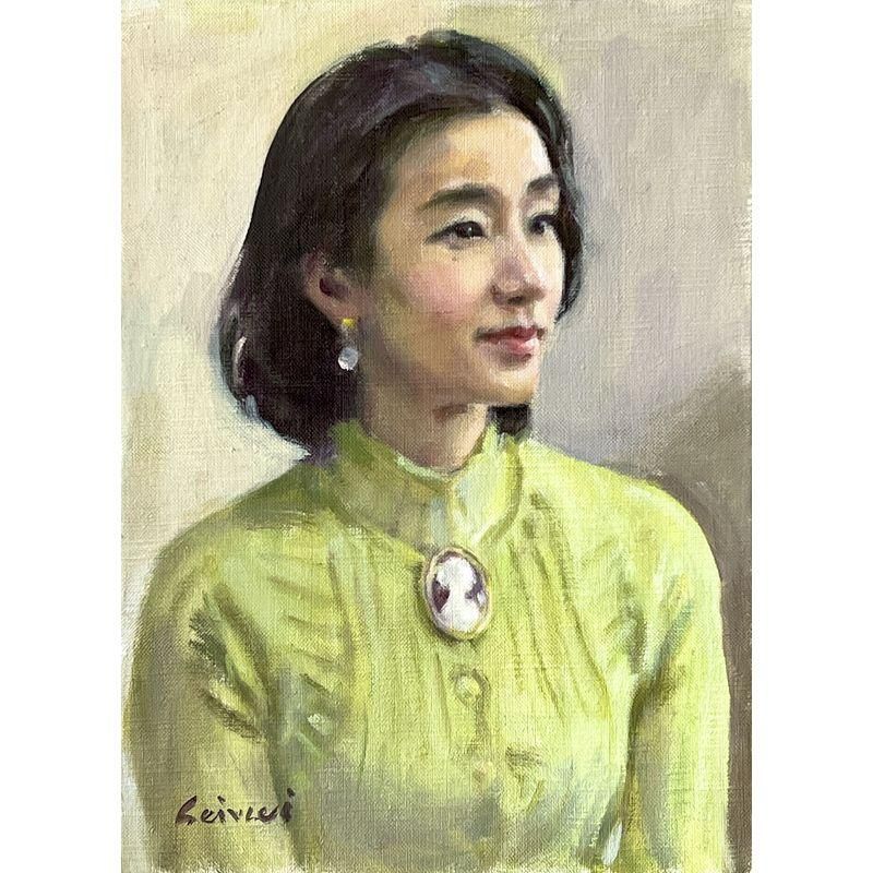 女性の肖像 油彩画 20号 P20 油絵 人物画#3（卒業制作】 F80号