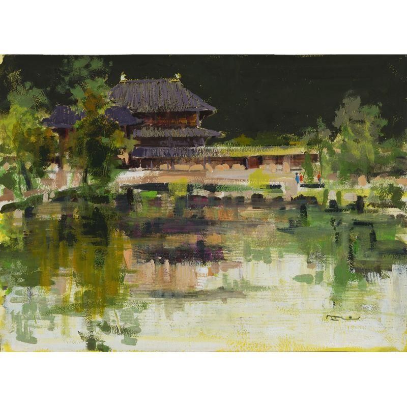 785＊ 田舎の風景 水彩画 原画 透明水彩画 - メルカリ
