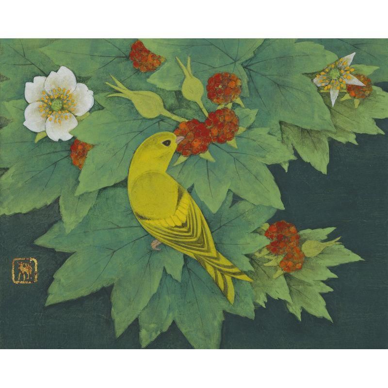 山内滋夫【夏の花籠】希少な額装用画集より、状態良好、新品高級