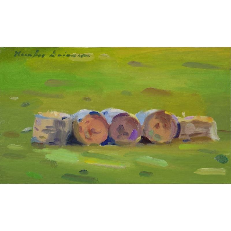 ☆中村 勝☆「オンフルール」　油絵　F６号　良好！ 真作】絵画 笹谷幸吉 油彩10号 オンフルール 異国情緒あふれる