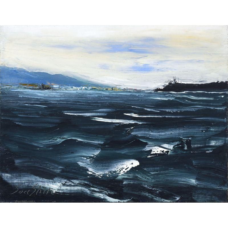 絵画 417 油絵/風景/東京/浜/海/台場/P8号 - メルカリ