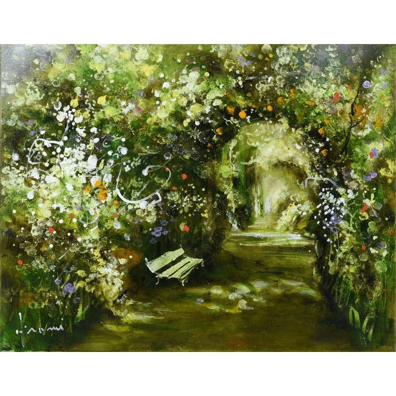 立川広己 「花の回廊」 油彩6号 - 一枚の繪オンラインショップ 立川広己