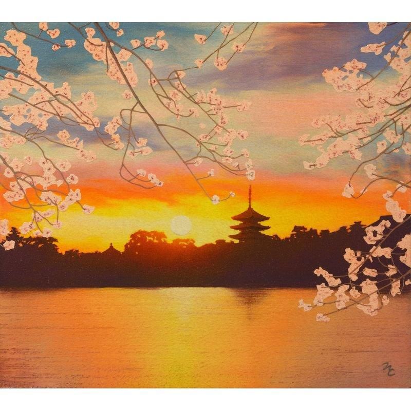 絵画 鎮西直秀「瑞彩 三保の松原旭日」風景画 額絵 ジクレー版画 富士山 朝日 絵画 鎮西直秀「瑞彩 三保の松原旭日」風景画 額絵 ジクレー版画