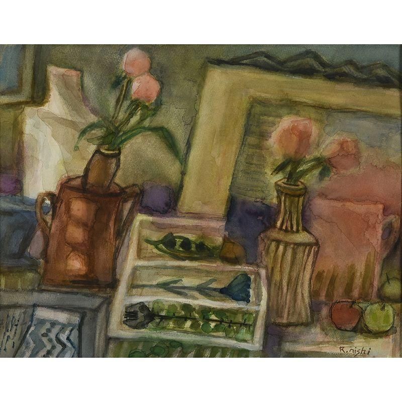 いちごのある静物画☆水彩画☆原画☆A4サイズ fit=scale-down,w=1200