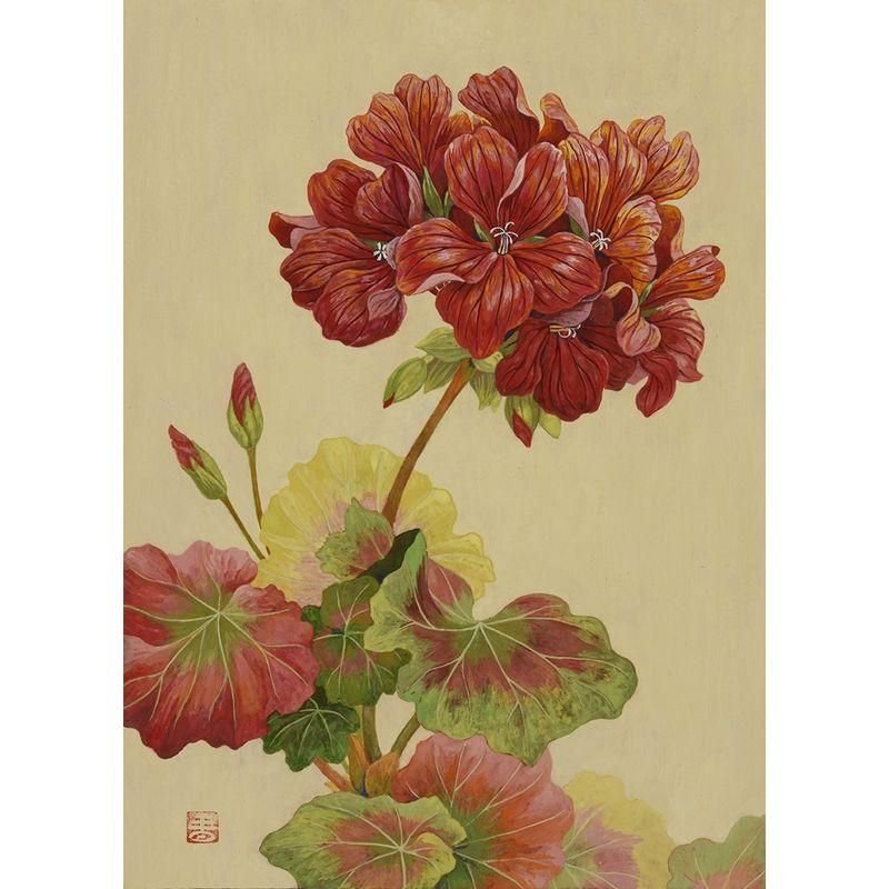 美品 掛け軸 佐久間顕一作 百体合掌童子図 共箱 版画 太巻き付