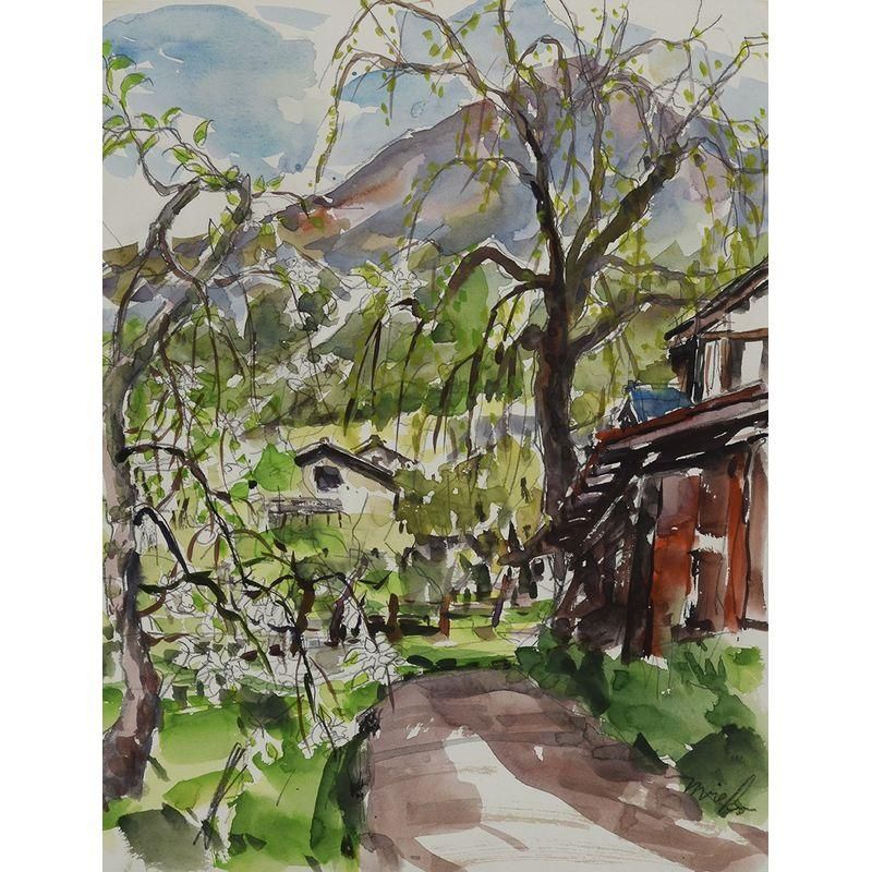 鈴木美津子、【花見小袖】、希少な額装用画集より、美品、新品額装付
