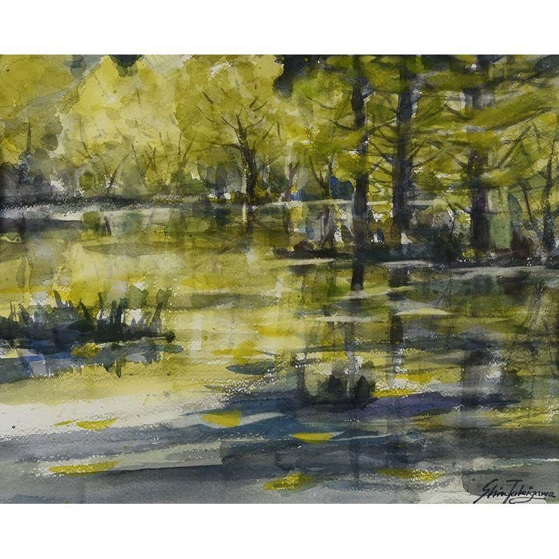 額入り71.0cm 壁掛け 山川風景水彩画 1156 61ePP+lHDHL._UF350,350_QL50_.jpg