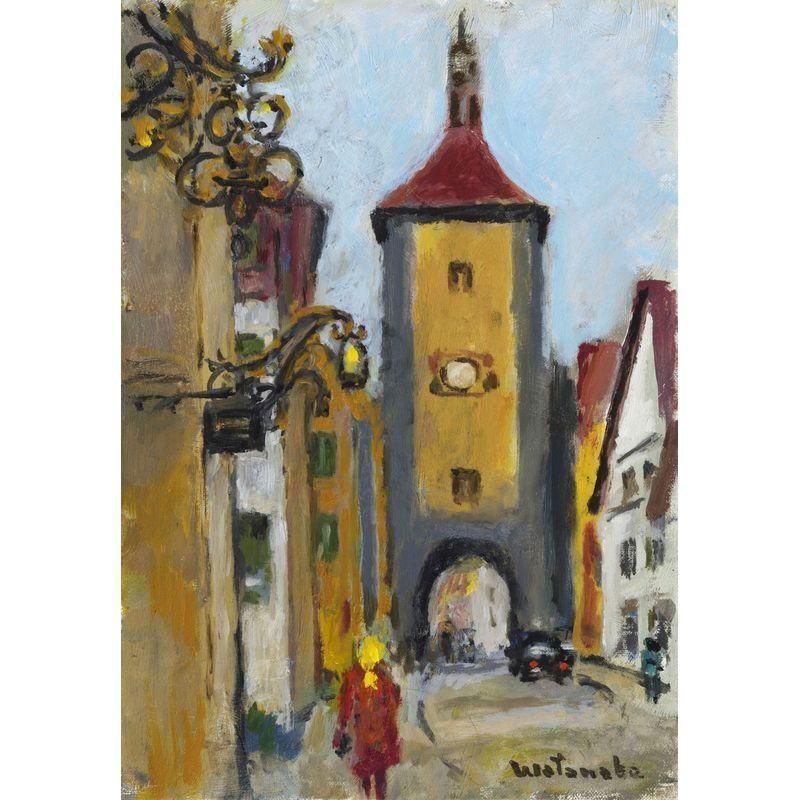 彩色画　外国の風景 ヨーロッパ風景 絵画買取・販売の小竹美術